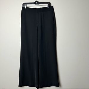 Banana Republic black wide leg drapy liquid high waist trouser dress pants